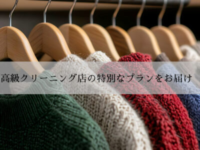 高級クリーニング店の特別なプラン
