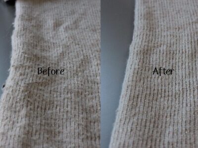 毛玉とりのビフォーアフター