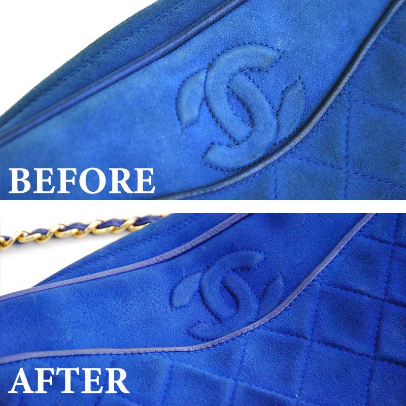 スエードバッグの修復